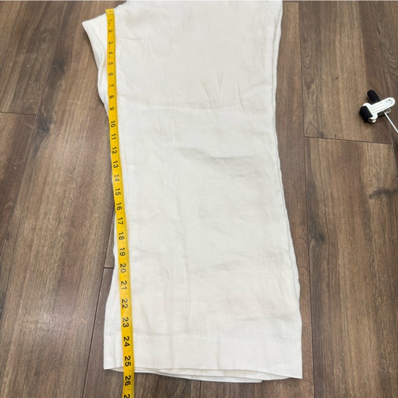 Ralph Lauren 💯 %Linen wide straight leg Pants size 18 with inseam 25. Vacation - Picture 8 of 14